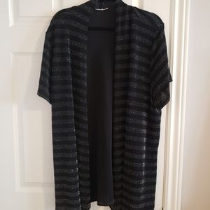 Open front short sleeved cardigan, cover-up 3x